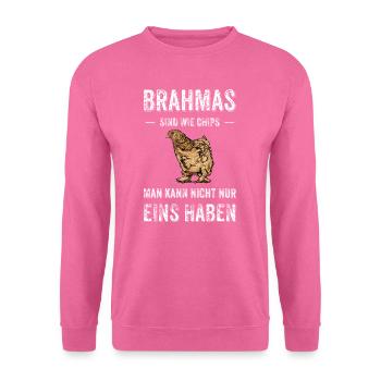 Brahma Hühner I Chicken Geflügel Motiv für - Unisex Pullover - Pink - Vorne