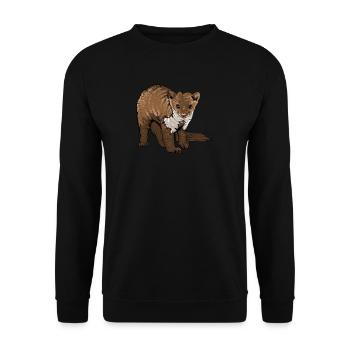 Stone marten I house marten game hunting motif for hunters - Unisex Sweatshirt - black - Front - Alina (178cm) & Michal (187cm)