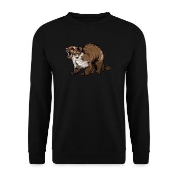 Stone marten I house marten game hunting motif for hunters - Unisex Sweatshirt - black - Front - Alina (178cm) & Michal (187cm)