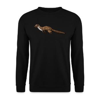 Stone marten I house marten game hunting motif for hunters - Unisex Sweatshirt - black - Front - Alina (178cm) & Michal (187cm)