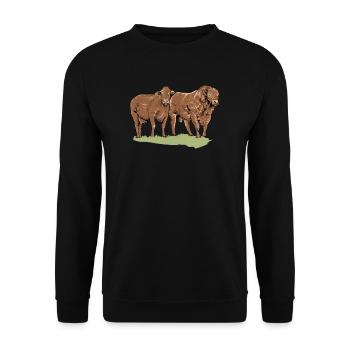 Limousin beef I France cattle breeding for - Unisex Sweatshirt - black - Front - Alina (178cm) & Michal (187cm)