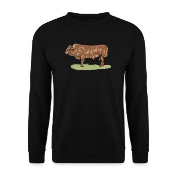 Limousin beef I France cattle breeding for - Unisex Sweatshirt - black - Front - Alina (178cm) & Michal (187cm)