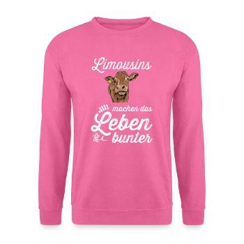 Limousin Rind I Frankreich Rinderzucht für - Unisex Pullover - Pink - Vorne
