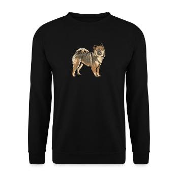 Eurasier Dog I Dog breed for dog owners - Unisex Sweatshirt - black - Front - Alina (178cm) & Michal (187cm)