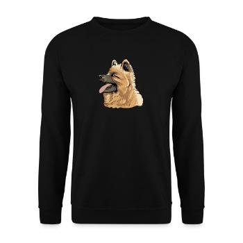 Eurasier Dog I Dog breed for dog owners - Unisex Sweatshirt - black - Front - Alina (178cm) & Michal (187cm)