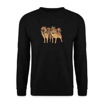 Eurasier Dog I Dog breed for dog owners - Unisex Sweatshirt - black - Front - Alina (178cm) & Michal (187cm)