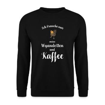 Wyandotten Huhn I Henne Ei Hahn Motiv für - Unisex Pullover - Schwarz - Vorne - Alina (178cm) & Michal (187cm)