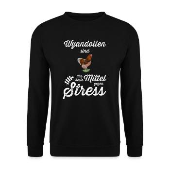 Wyandotten Huhn I Henne Ei Hahn Motiv für - Unisex Pullover - Schwarz - Vorne - Alina (178cm) & Michal (187cm)