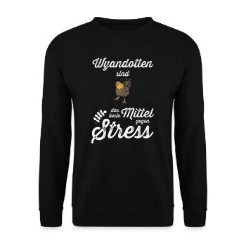 Wyandotten Huhn I Henne Ei Hahn Motiv für - Unisex Pullover - Schwarz - Vorne - Alina (178cm) & Michal (187cm)