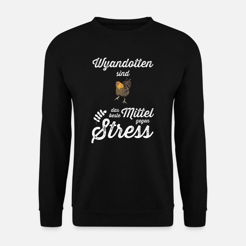 Wyandotten Huhn I Henne Ei Hahn Motiv für - Unisex Pullover - Schwarz