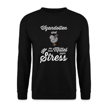 Wyandotten Huhn I Henne Ei Hahn Motiv für - Unisex Pullover - Schwarz - Vorne - Alina (178cm) & Michal (187cm)