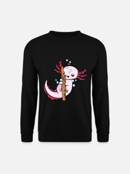 Axolotl Fagott Musikinstrument Big Band Oboe - Unisex Pullover - Schwarz