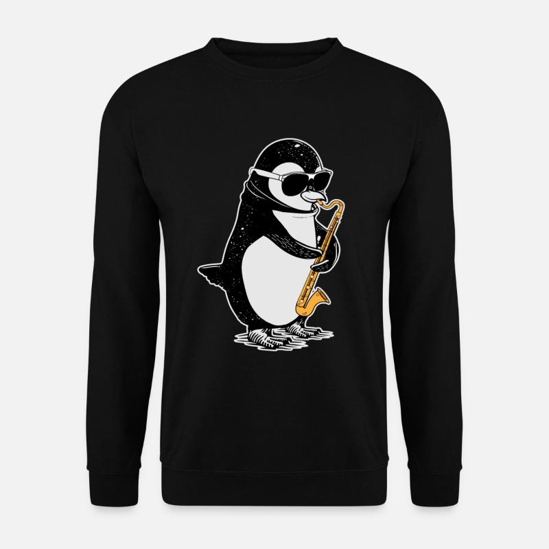 Bassklarinette Pinguin Big Band Kinder Orchester - Unisex Pullover - Schwarz
