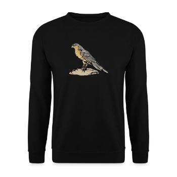 Sparrowhawk Bird I Bird of Prey Motif for Ornithologists - Unisex Sweatshirt - black - Front - Alina (178cm) & Michal (187cm)