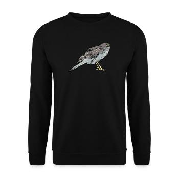 Sparrowhawk Bird I Bird of Prey Motif for Ornithologists - Unisex Sweatshirt - black - Front - Alina (178cm) & Michal (187cm)