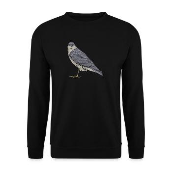 Sparrowhawk Bird I Bird of Prey Motif for Ornithologists - Unisex Sweatshirt - black - Front - Alina (178cm) & Michal (187cm)