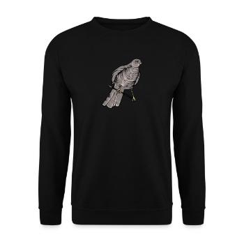 Sparrowhawk Bird I Bird of Prey Motif for Ornithologists - Unisex Sweatshirt - black - Front - Alina (178cm) & Michal (187cm)