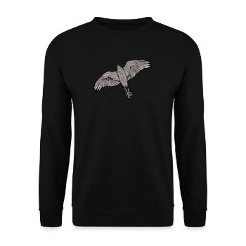 Sparrowhawk Bird I Bird of Prey Motif for Ornithologists - Unisex Sweatshirt - black - Front - Alina (178cm) & Michal (187cm)