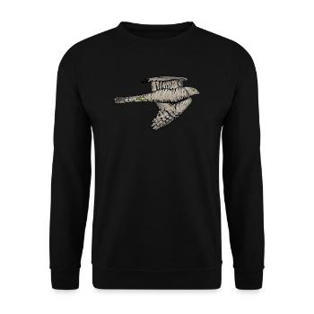 Kestrel I Bird of Prey Pickling Motif for Falconer - Unisex Sweatshirt - black - Front - Alina (178cm) & Michal (187cm)