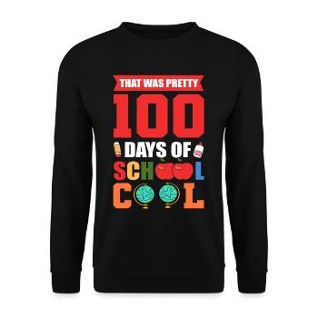 100 jours d’école Plus frais 100e jour d’école - Sweat-shirt Unisexe - noir - Devant - Alina (178cm) & Michal (187cm)