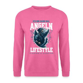Ich Bin Dann Mal Angeln Fischer Angler - Unisex Pullover - Pink - Vorne