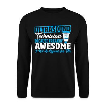 Ultraschalltechniker Jobtitel Sonograph - Unisex Pullover - Schwarz - Vorne - Alina (178cm) & Michal (187cm)