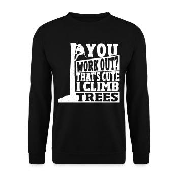 Arborist Sie trainieren? Das ist niedlich Ich - Unisex Pullover - Schwarz - Vorne - Alina (178cm) & Michal (187cm)
