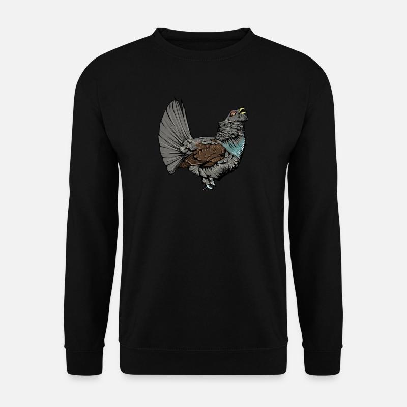 Auerhahn I Hühnervogel Auerhuhn Motiv für Jäger - Unisex Pullover - Schwarz