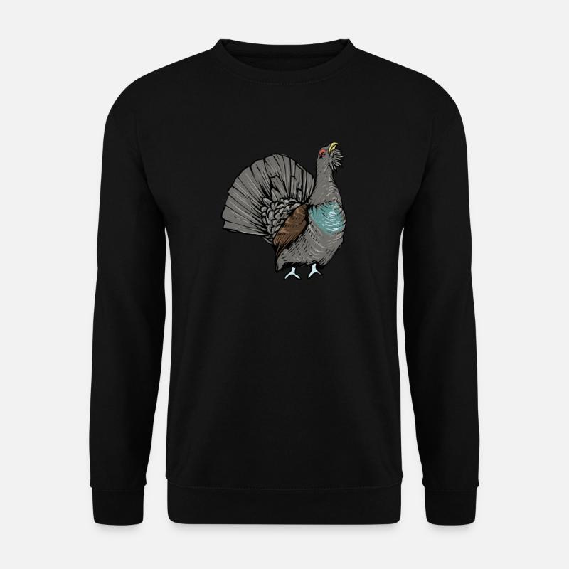 Auerhahn I Hühnervogel Auerhuhn Motiv für Jäger - Unisex Pullover - Schwarz