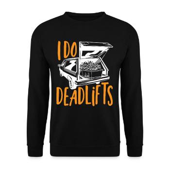 Je fais des morticiens de soulevé de terre - Sweat-shirt Unisexe - noir - Devant - Alina (178cm) & Michal (187cm)