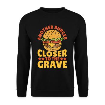 Un autre hamburger plus proche du hamburger grave - Sweat-shirt Unisexe - noir - Devant - Alina (178cm) & Michal (187cm)