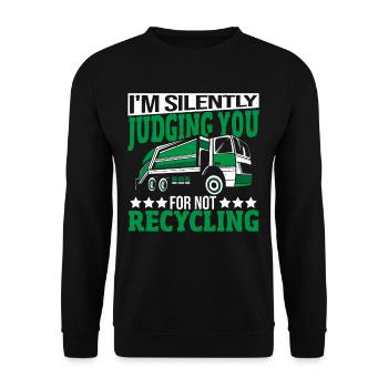 Je vous condamne silencieusement parce que vous - Sweat-shirt Unisexe - noir - Devant - Alina (178cm) & Michal (187cm)
