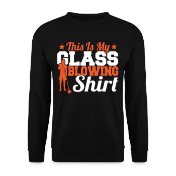 This Is My Glassblowing Shirt Glassblower Glass - Unisex Sweatshirt - black - Front - Alina (178cm) & Michal (187cm)