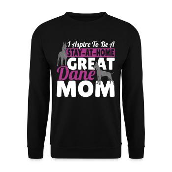 I Aspire To Be A Stay-At-Home Great Dane Mom - Unisex Sweatshirt - black - Front - Alina (178cm) & Michal (187cm)