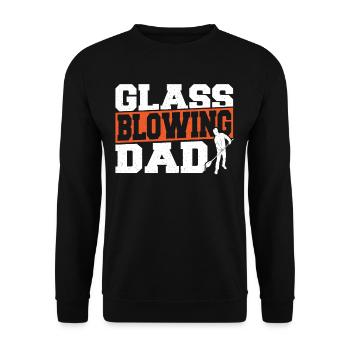 Glassblowing Dad Glassblower Glass Blowing - Unisex Sweatshirt - black - Front - Alina (178cm) & Michal (187cm)