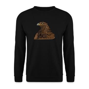 Golden Eagle I Golden Eagle Bird of Prey Motif for - Unisex Sweatshirt - black - Front - Alina (178cm) & Michal (187cm)