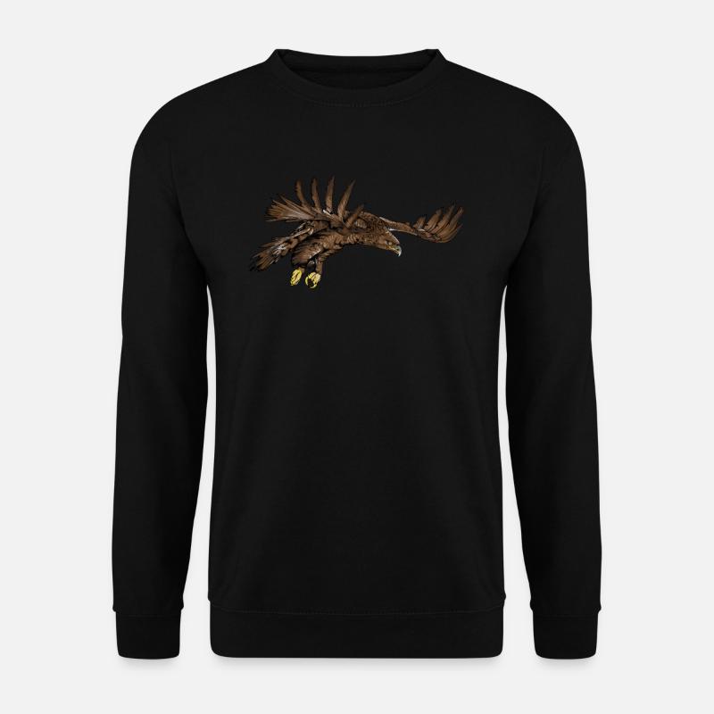 Steinadler I Goldadler Greifvogel Motiv für - Unisex Pullover - Schwarz