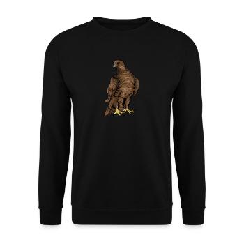 Golden Eagle I Golden Eagle Bird of Prey Motif for - Unisex Sweatshirt - black - Front - Alina (178cm) & Michal (187cm)