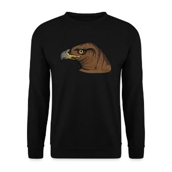 Golden Eagle I Golden Eagle Bird of Prey Motif for - Unisex Sweatshirt - black - Front - Alina (178cm) & Michal (187cm)