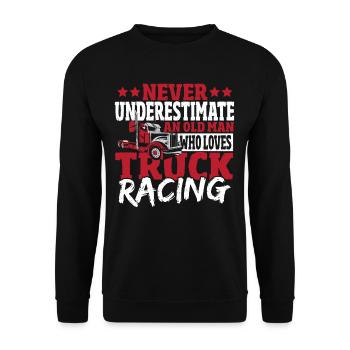 Never Underestimate An Old Man Who Loves Truck - Unisex Sweatshirt - black - Front - Alina (178cm) & Michal (187cm)