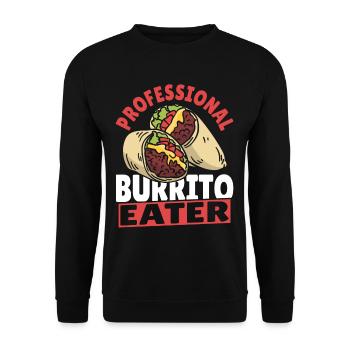 Professional Burrito Eater Burritos Taco Family - Unisex Sweatshirt - black - Front - Alina (178cm) & Michal (187cm)