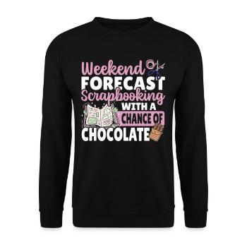 Prévisions de week-end Scrapbooking avec une chance de - Sweat-shirt Unisexe - noir - Devant - Alina (178cm) & Michal (187cm)