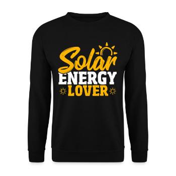 Amoureux de l’énergie solaire Energies renouvelables - Sweat-shirt Unisexe - noir - Devant - Alina (178cm) & Michal (187cm)