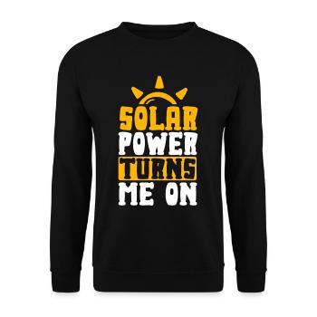 L’énergie solaire me tourne vers les énergies renouvelables - Sweat-shirt Unisexe - noir - Devant - Alina (178cm) & Michal (187cm)