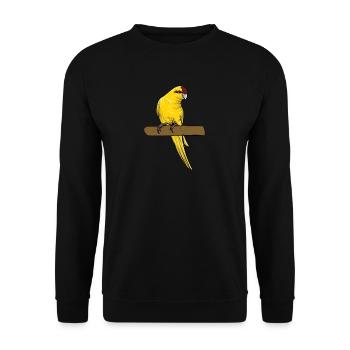 Perruche de chèvre I Motif de perruche pour porte-oiseau - Sweat-shirt Unisexe - noir - Devant - Alina (178cm) & Michal (187cm)