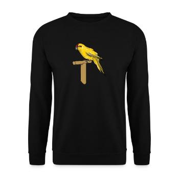 Perruche de chèvre I Motif de perruche pour porte-oiseau - Sweat-shirt Unisexe - noir - Devant - Alina (178cm) & Michal (187cm)