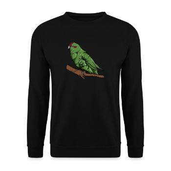 Perruche de chèvre I Motif de perruche pour porte-oiseau - Sweat-shirt Unisexe - noir - Devant - Alina (178cm) & Michal (187cm)