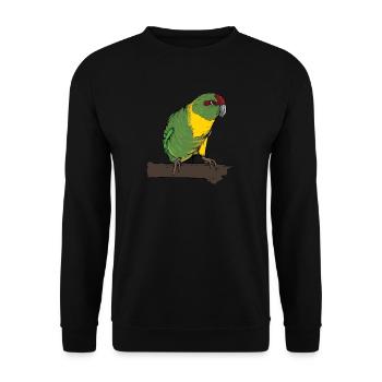 Perruche de chèvre I Motif de perruche pour porte-oiseau - Sweat-shirt Unisexe - noir - Devant - Alina (178cm) & Michal (187cm)