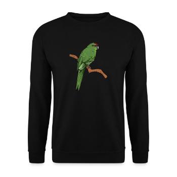 Perruche de chèvre I Motif de perruche pour porte-oiseau - Sweat-shirt Unisexe - noir - Devant - Alina (178cm) & Michal (187cm)