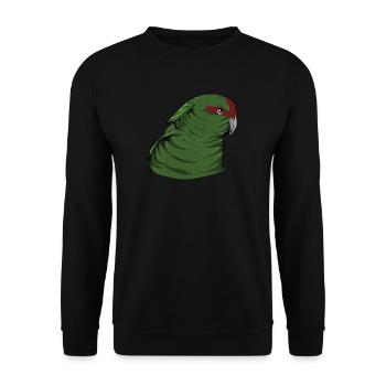 Perruche de chèvre I Motif de perruche pour porte-oiseau - Sweat-shirt Unisexe - noir - Devant - Alina (178cm) & Michal (187cm)